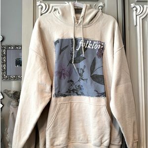 TAYLOR SWIFT “FOLKLORE” 🌸🍃ALBUM HOODIE SWEATSHIRT, RARE, XL